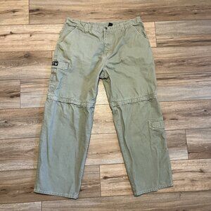 Men's Harley Davidson Cargo Convertible Pants SZ 40x32 Taupe Cotton Ripstop